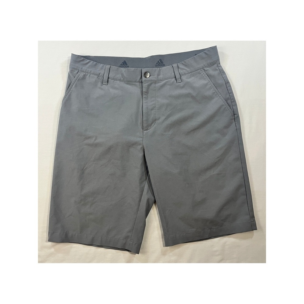 Adidas Primegreen Mens Golf Shorts Grey Size 32 Performance Stretch Flat‎ Front